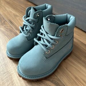 Timberland Kids Light Blue Lace-Up Ankle Boots
